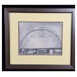 Framed items including photograph of >