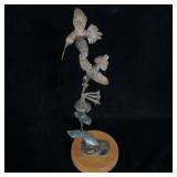 Hummingbirds, Ron Herron, 1983, Bronze on Wooden >