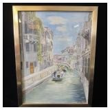 Original Elle Sommer Painting of a Venice canal