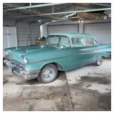 Beautifully Restored 1957 Chevy 4 Door w/ 235 >