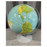 Nystrom Vintage Sculptural Relief World Globe