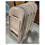(14) metal folding chairs