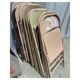 (14) metal folding chairs