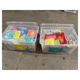 Manipulative tubs learning games blocks and other