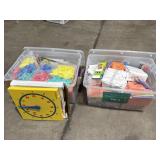 Manipulative tubs learning games blocks and other