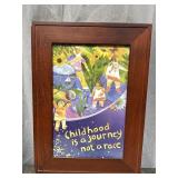Framed Childhood is a journey not a race print