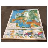 Nystrom Europe Pull Down Classroom Map 69x66