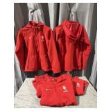 (5) Nike Team Apparel Hooded Zip Up Coats sz S