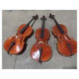 (3) KRUTZ Series 500 Cellos K5006 all are in need