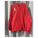 Red Sport Tek pull over jacket size large