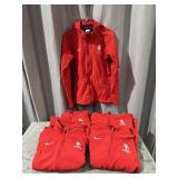 (5) Nike Team Apparel Hooded Zip Up Coats sz M