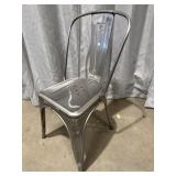 Galvanized industrial style chair