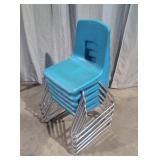 (5) Blue Student Desk Chairs