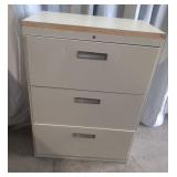 Metal Three drawer filing cabinet