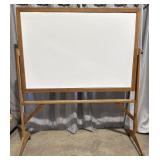 Old school solid oak rolling chalkboard with