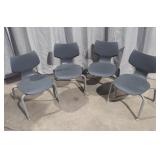 (4) stackable children's chairs