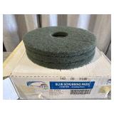 14 inch blue scrubbing pads
