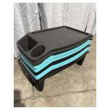 (9) Stackable Plastic Lap Desks