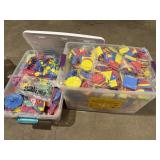 Manipulative tubs learning games blocks and other