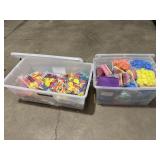 Manipulative tubs learning games blocks and other