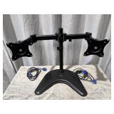 VIVO freestanding dual monitor stand