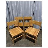 (4) Solid Oak Chairs
