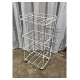 White Wire Rolling Rack 41 x19ï¿½ x15ï¿½