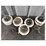(5) Bosch Flexidome Analog Security Dome Cameras