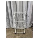 White Wire Rolling Rack 41ï¿½ x 19ï¿½ x 15ï¿½