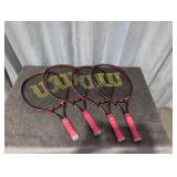 (4) Wilson Smak Attak Rackets