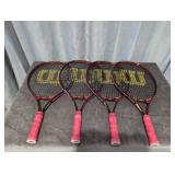 (4) Wilson Smak Attak Rackets