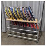 Tennis Racquet Cart with 28 Racquets