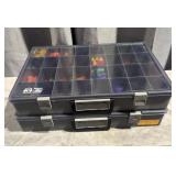 (2) Plastic compartment resizable boxes one is