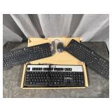 3 Hewlett-Packard keyboards and mouse