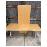 (2) Blond Heavy duty 6 foot folding utility