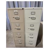(2) still upright four drawer filing cabinet