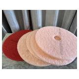(5) 20ï¿½ 3M eraser burnish pads & Red Buffer pad