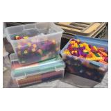 Three totes of counting blocks
