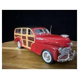 red 1948 Chevrolet Fleetmaster Woody Wagon 1/24