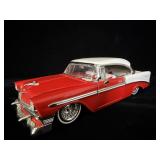 Red and white 1956 Chevrolet Bel-Air 1/24 scale