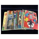 Stack of vintage comic books