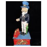 Uncle Sam cast iron mechanical coin bank