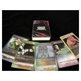 Stack of union Arena trading cards