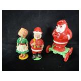 1950s Rosen/Rosbro hard plastic Santa on wheels