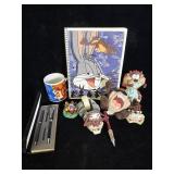 collection of vintage Looney Tunes merchandise