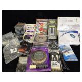 collection of various electronics, computer