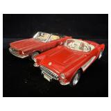 vintage red die-cast model convertibles