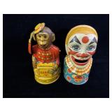 vintage tin lithographed mechanical coin banks