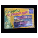 vintage sealed Crayola 96 Crayon Case in a blue