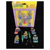 vintage 1989 Teenage Mutant Ninja Turtles 5-piece